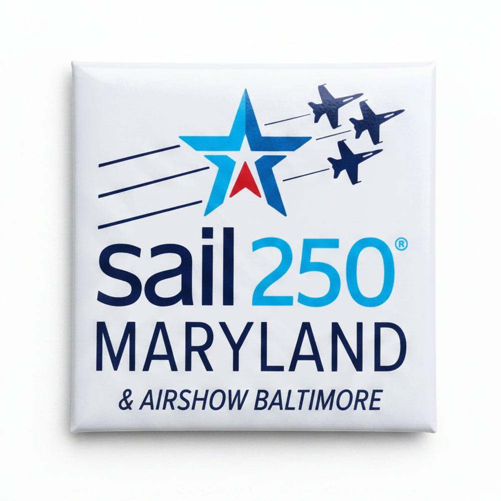 Sail250 Maryland Square Magnet Product View