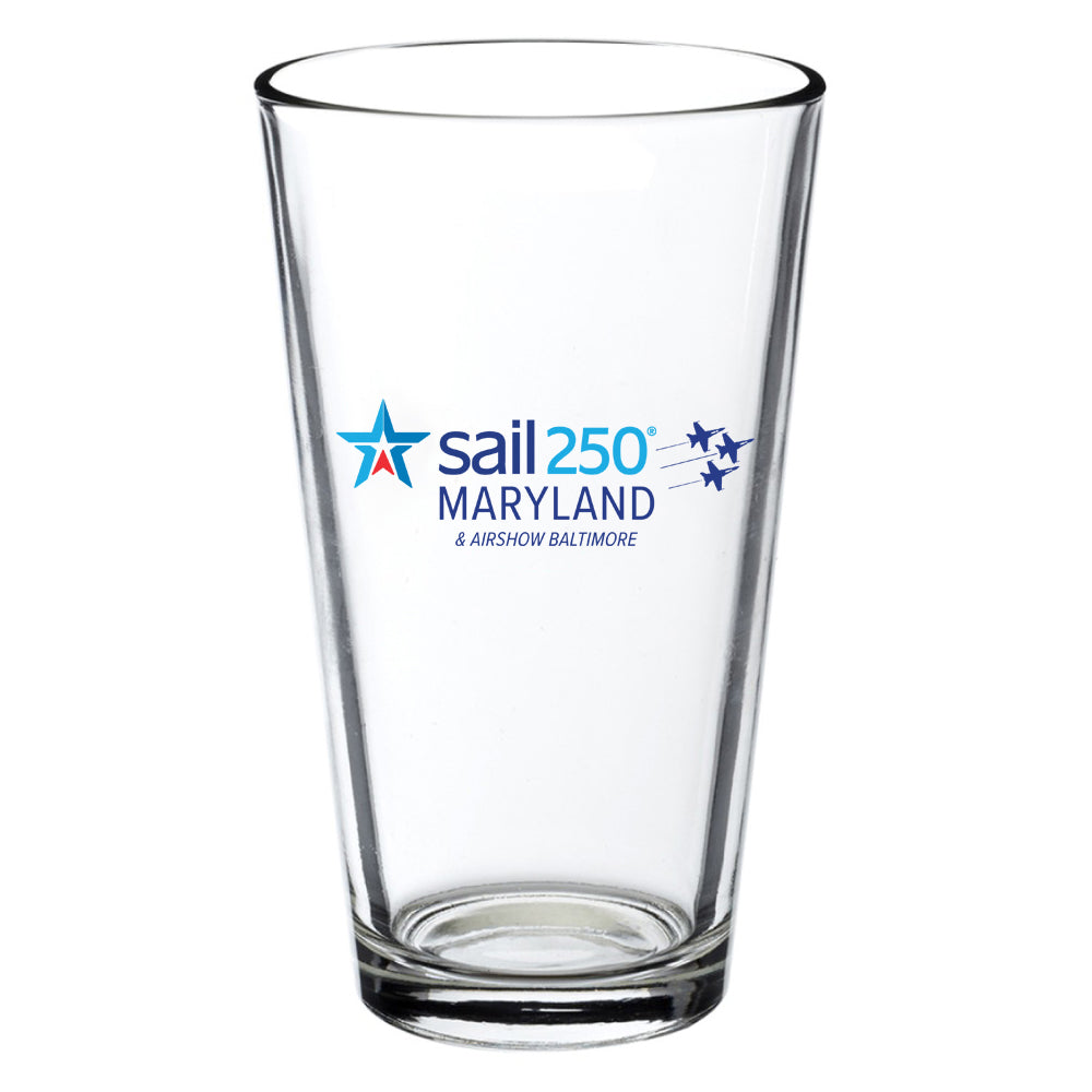 Sail250 Maryland Primary Logo Pint Glass