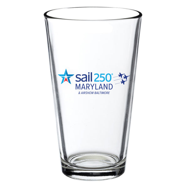 Sail250 Maryland Primary Logo Pint Glass