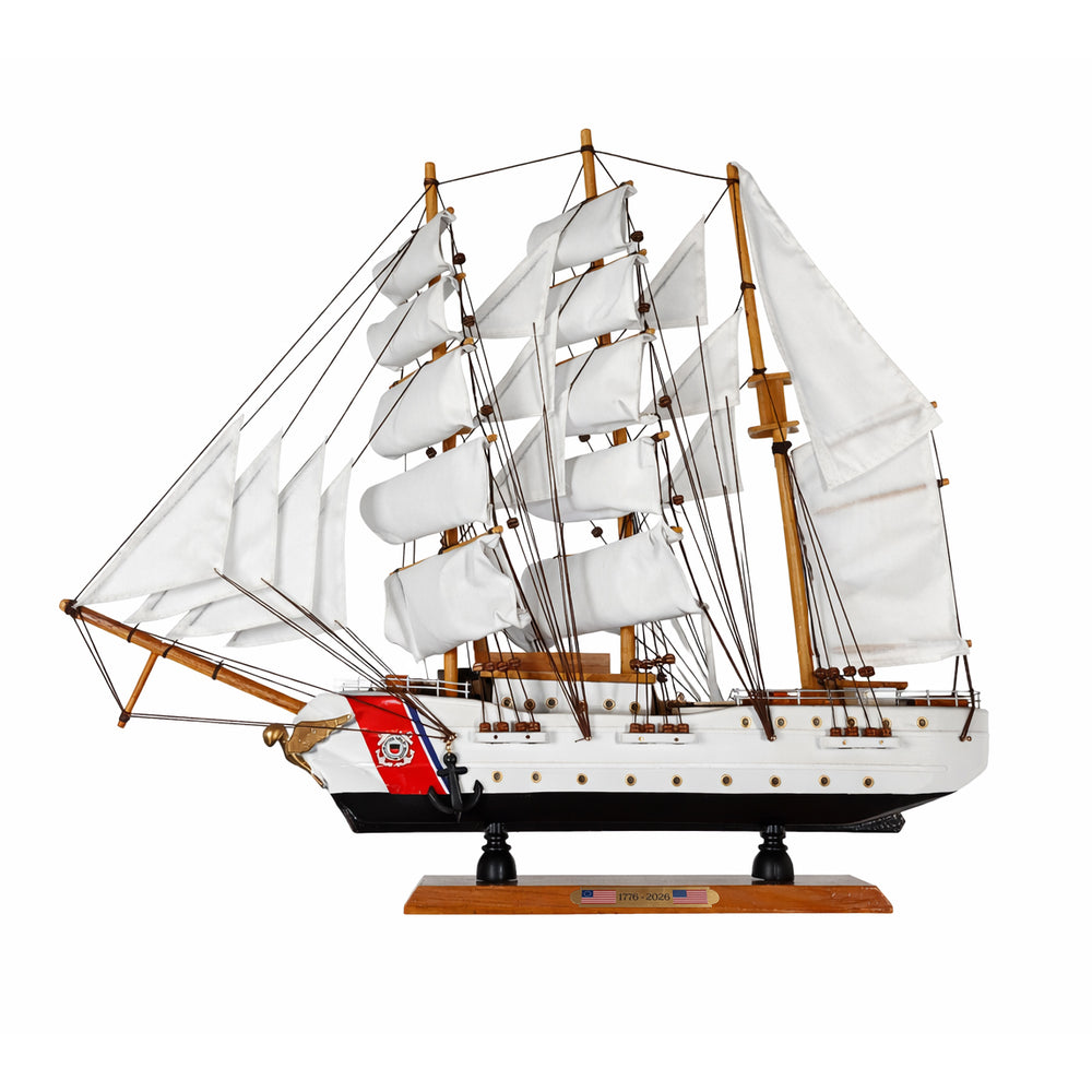 19" Length Tall Ship USCGC Eagle Miniature Model Ship Left Bow Facing
