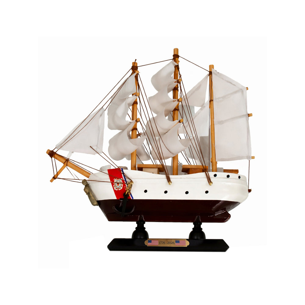 6" Length Tall Ship USCGC Eagle Miniature Model Ship Left Bow Facing
