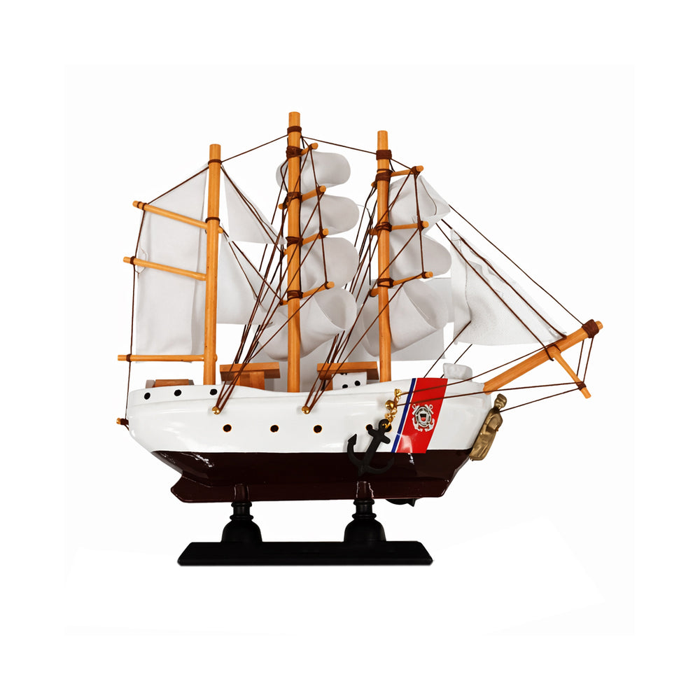 6" Length Tall Ship USCGC Eagle Miniature Model Ship Right Bow Facing